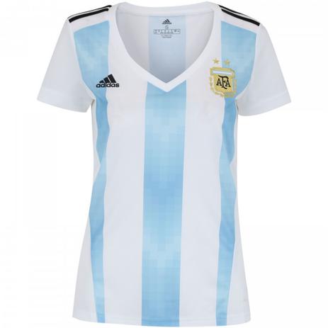 Camisa Feminina Argentina Home Adidas Copa 2018 Menor preço em Camisa Feminina Argentina Home Adidas Copa 2018