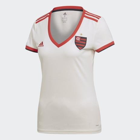 Camisa feminina flamengo adidas branca Menor preço em Camisa feminina flamengo adidas branca