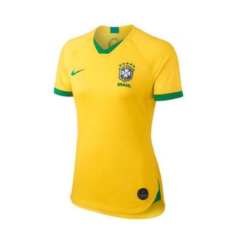 Camisa Feminina Original Seleção Brasil I Amarelo Menor preço em Camisa Feminina Original Seleção Brasil I Amarelo