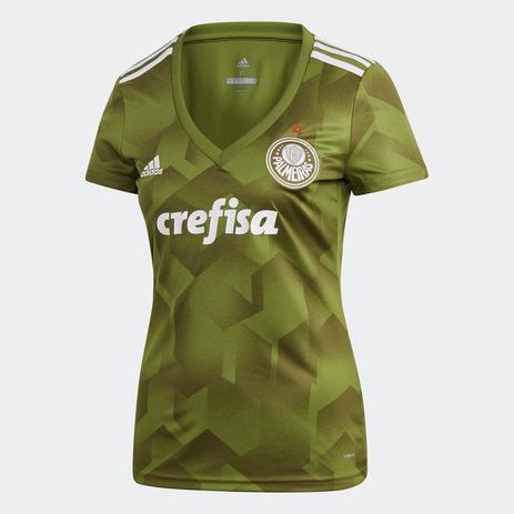 Camisa Feminina Palmeiras adidas Verde 2018 III Menor preço em Camisa Feminina Palmeiras adidas Verde 2018 III