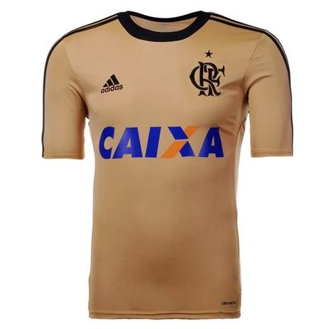 Camisa Flamengo adidas Goleiro Dourada 2015 Menor preço em Camisa Flamengo adidas Goleiro Dourada 2015