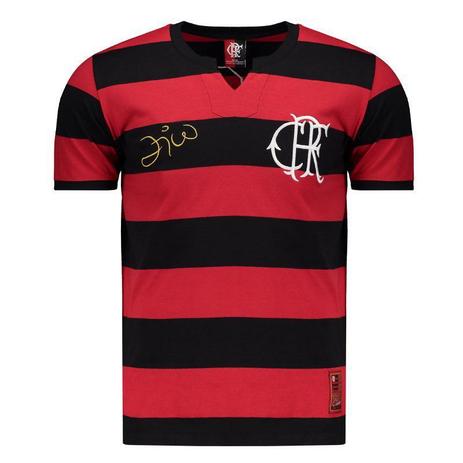 Camisa Flamengo Braziline Tri Zico Masculina Menor preço em Camisa Flamengo Braziline Tri Zico Masculina