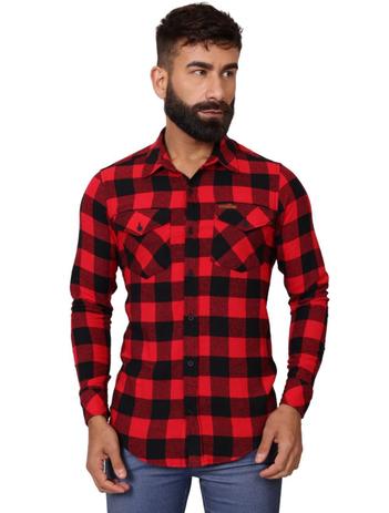 Camisa Flanela Xadrez Masculina Slim Manga Longa - Boulders Menor preço em Camisa Flanela Xadrez Masculina Slim Manga Longa - Boulders