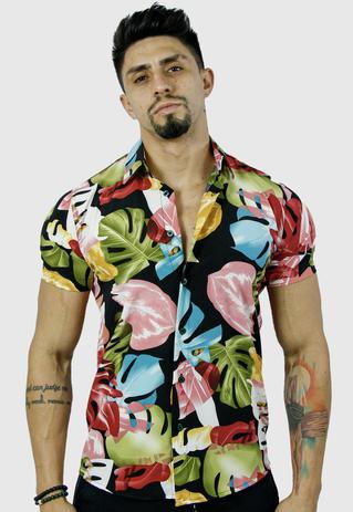 camisa tropical masculina