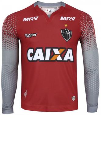 Menor preço em Camisa Goleiro 2 Atlético MG 2017 Topper Vermelha