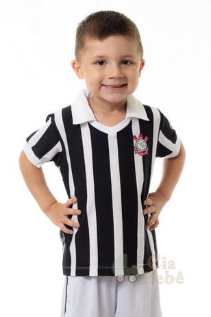 Camisa Infantil Corinthians Preta Retrô Oficial - Revedor Menor preço em Camisa Infantil Corinthians Preta Retrô Oficial - Revedor