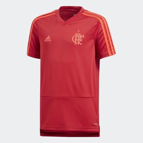 Camisa Infantil Flamengo Treino 2018 Vermelha - Adidas Menor preço em Camisa Infantil Flamengo Treino 2018 Vermelha - Adidas