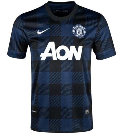 Camisa Infantil Manchester United Nike Azul Xadrez 2014 Menor preço em Camisa Infantil Manchester United Nike Azul Xadrez 2014