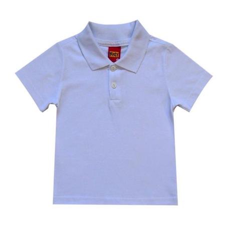 camisa infantil menino gola polo branco Kyly Menor preço em camisa infantil menino gola polo branco Kyly