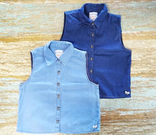 blusa jeans infantil menina
