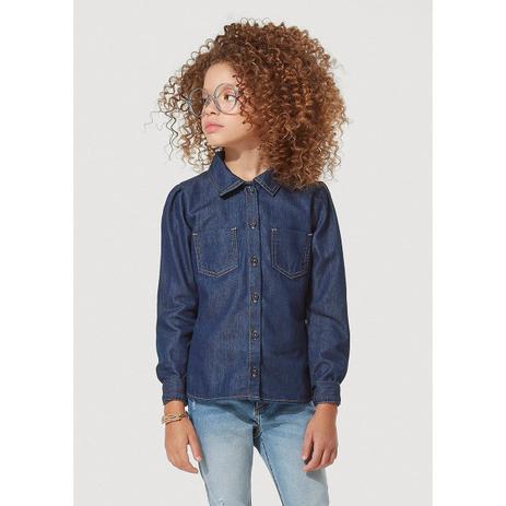 blusa jeans infantil menina