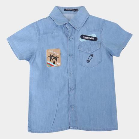 camisa jeans menino