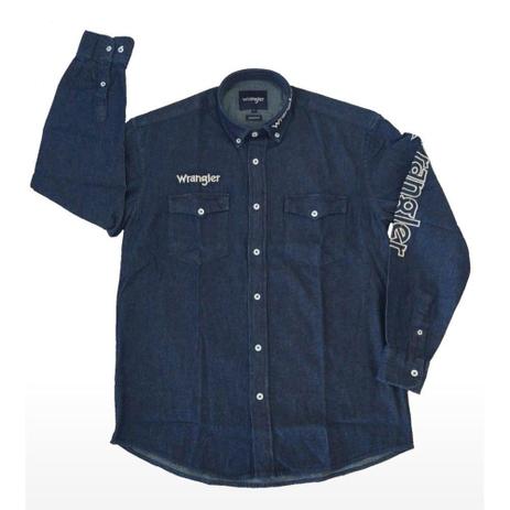 Camisa jeans masculina wrangler Clearance