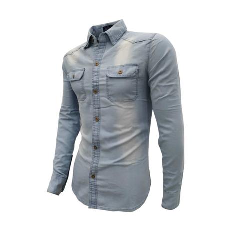 camisa manga longa jeans