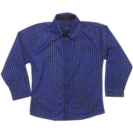 Camisa Juvenil Look Jeans Manga Longa Xadrez Menor preço em Camisa Juvenil Look Jeans Manga Longa Xadrez