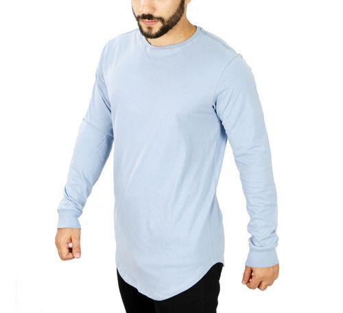 camiseta basica manga comprida masculina
