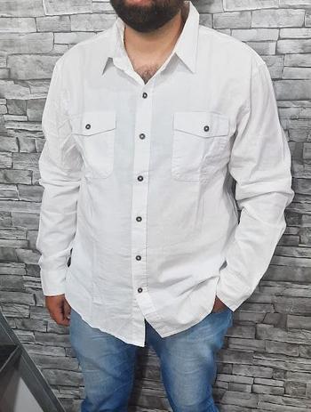 camisa manga longa de linho