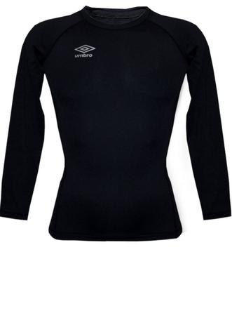 Camisa Manga Longa Juvenil Térmica Twr Umbro Preto Menor preço em Camisa Manga Longa Juvenil Térmica Twr Umbro Preto