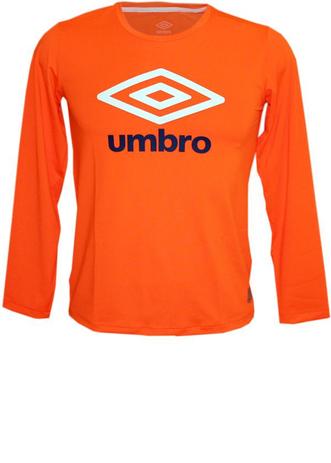 Camisa Manga Longa Juvenil UV Umbro Basic Laranja Menor preço em Camisa Manga Longa Juvenil UV Umbro Basic Laranja