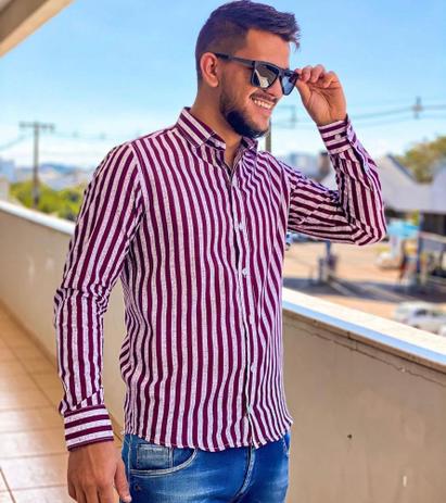 camisa masculina listrada