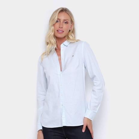 blusa manga longa tommy hilfiger feminina