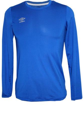 Camisa Manga Longa UV Umbro Basic Azul Menor preço em Camisa Manga Longa UV Umbro Basic Azul