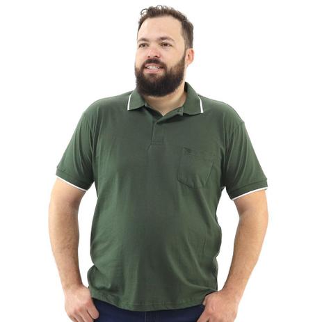 camisa gola polo masculina plus size