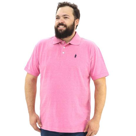camisa gola polo masculina plus size