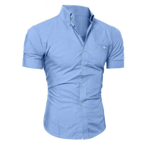 camisas masculinas slim manga curta