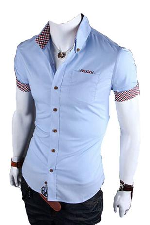 camisas masculinas slim manga curta