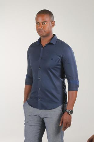 camisa manga longa slim