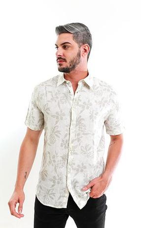 camisa linho off white