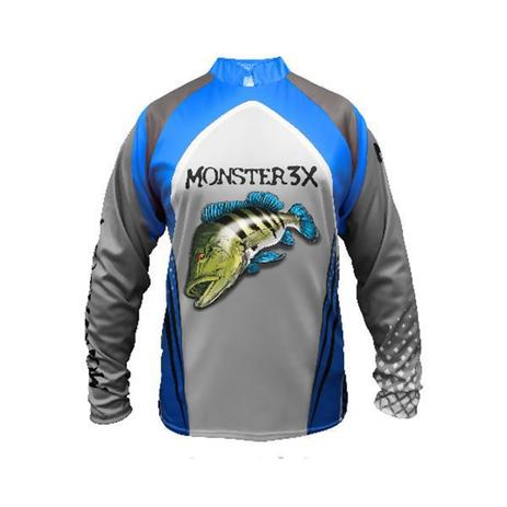 Camisa New Fish 03 Monster 3X Tucunaré Azul - Nova Coleção - Monster3x é boa?
