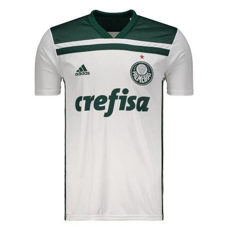 Camisa Palmeiras Adidas II Branca 2018 Menor preço em Camisa Palmeiras Adidas II Branca 2018