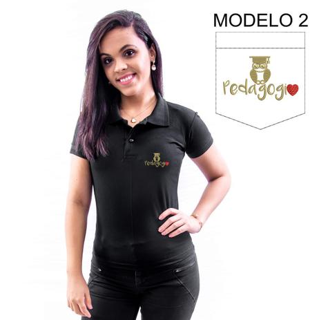 camiseta polo com bordado