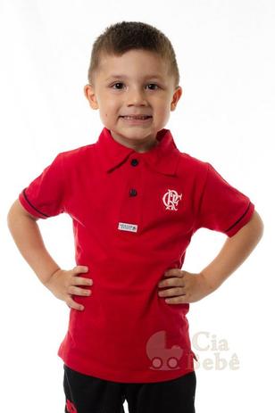 Camisa Polo Infantil Flamengo Vermelha Oficial - Revedor Menor preço em Camisa Polo Infantil Flamengo Vermelha Oficial - Revedor