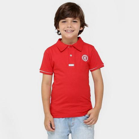 Camisa Polo Infantil Internacional Vermelha Oficial - Revedor Menor preço em Camisa Polo Infantil Internacional Vermelha Oficial - Revedor