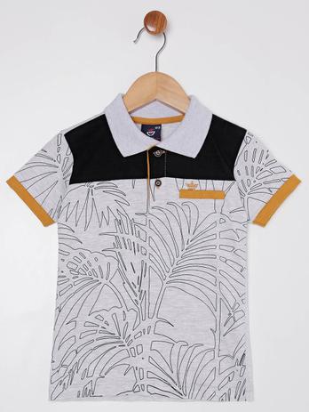 Camisa Polo Infantil Para Menino - Cinza - G-91 Menor preço em Camisa Polo Infantil Para Menino - Cinza - G-91