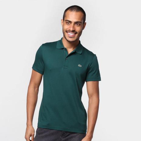 polo lacoste verde escuro