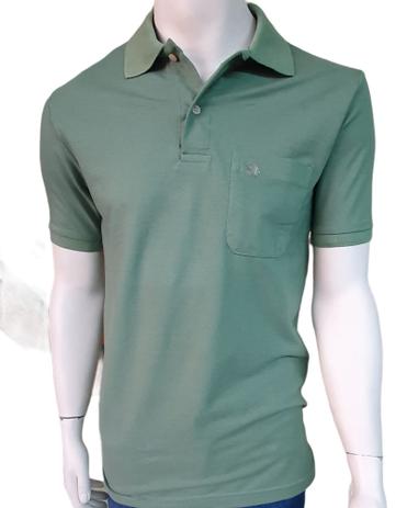 camisa polo piquet com bolso