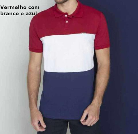 camisa manga polo masculina