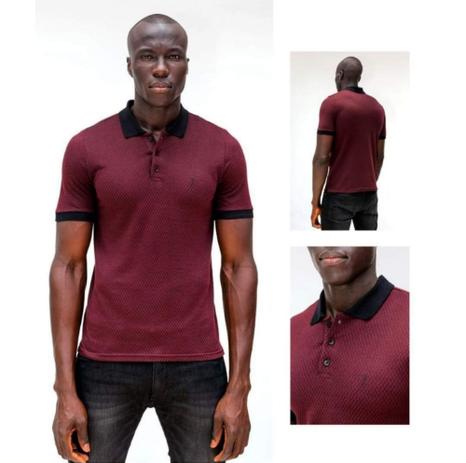 polo vinho masculina