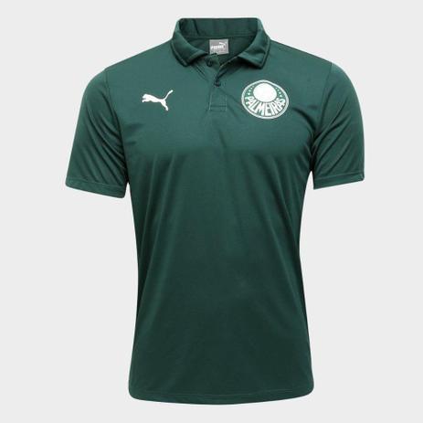 Camisa Polo Palmeiras Viagem 20/21 Puma Masculina Menor preço em Camisa Polo Palmeiras Viagem 20/21 Puma Masculina