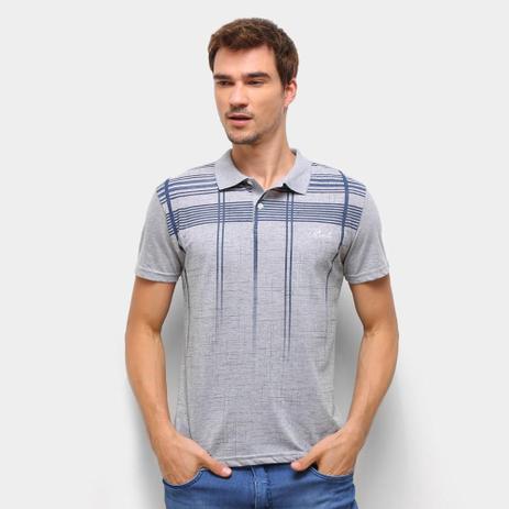 camiseta polo masculina estampada