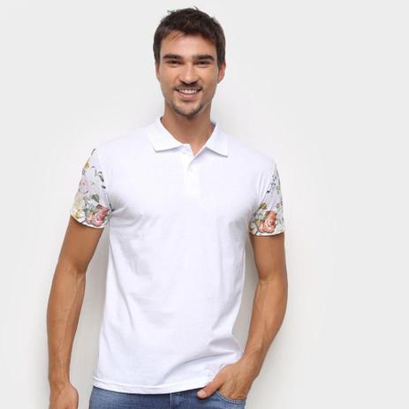 camisa de malha floral masculina