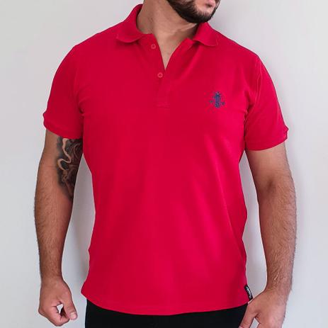 blusa polo vermelha