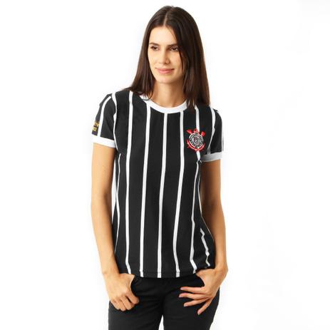 Camisa Retrô Corinthians Democracia 1982 Feminina S/N - Retrôgol Menor preço em Camisa Retrô Corinthians Democracia 1982 Feminina S/N - Retrôgol