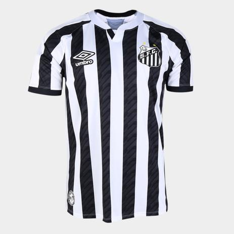 Camisa Santos II 20/21 Masculina - Branco+Preto - DASS Menor preço em Camisa Santos II 20/21 Masculina - Branco+Preto - DASS