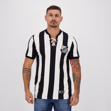 Camisa Santos Retrô Cordinha - Retromania Menor preço em Camisa Santos Retrô Cordinha - Retromania