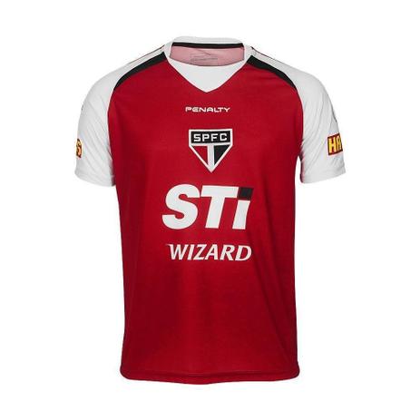 Camisa São Paulo Penalty Treino Vermelha 2013 Menor preço em Camisa São Paulo Penalty Treino Vermelha 2013